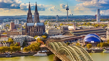 Aerial view of Cologne, Germany