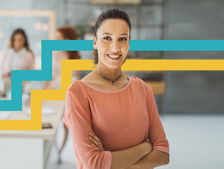 A confident Business woman is participating in a woman entrepreneurs meeting