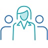 Icon outline of women to represent women-led and owned businesses.